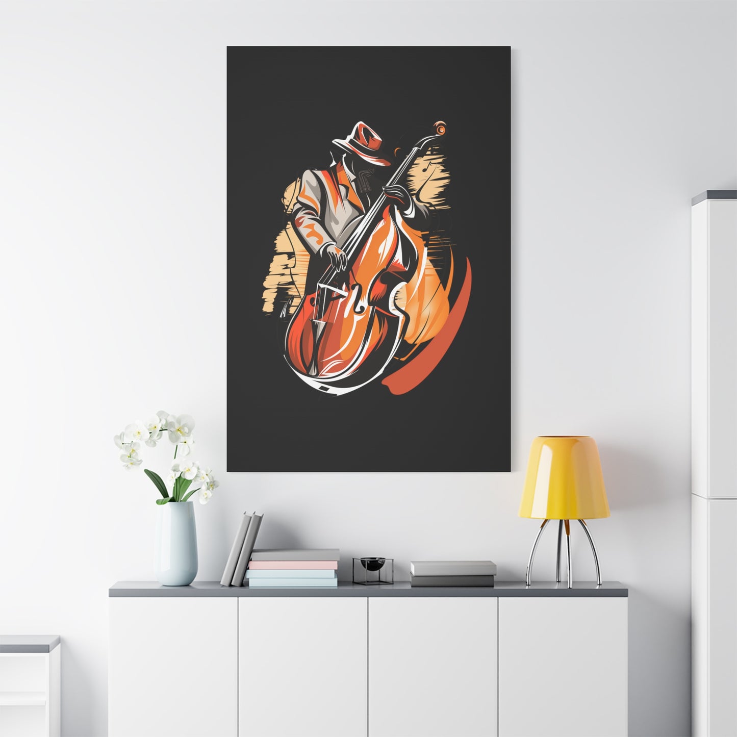 Matte Canvas, Stretched, 1.25" - Bass Player