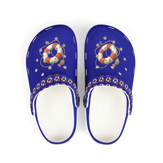 Nautical-Themed Kid's EVA Foam Clogs, Fun Summer Footwear, Waterproof Kids Shoes, Beach & Pool Accessory, Adorable Kids Footwear