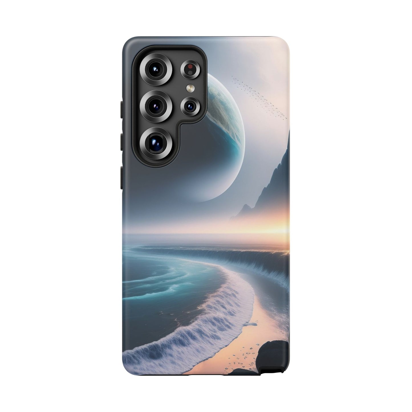 Galaxy Ocean Phone Case — Surreal Planet Beach Tough Case