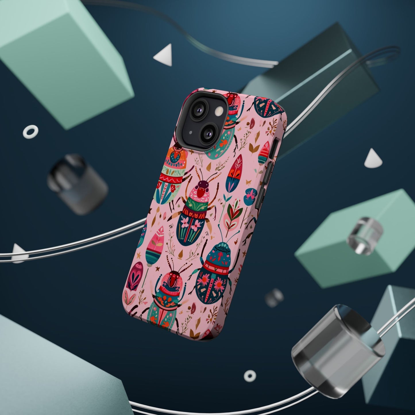Phone Case — Colorful Boho Beetle Magnetic Impact-Resistant Cover