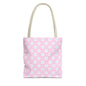 Pink Daisy Pattern Tote Bag — Floral Everyday Canvas Shopper