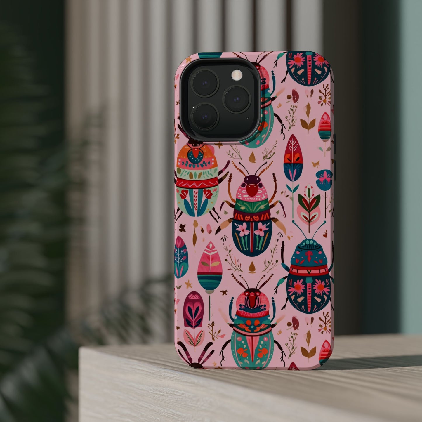 Phone Case — Colorful Boho Beetle Magnetic Impact-Resistant Cover