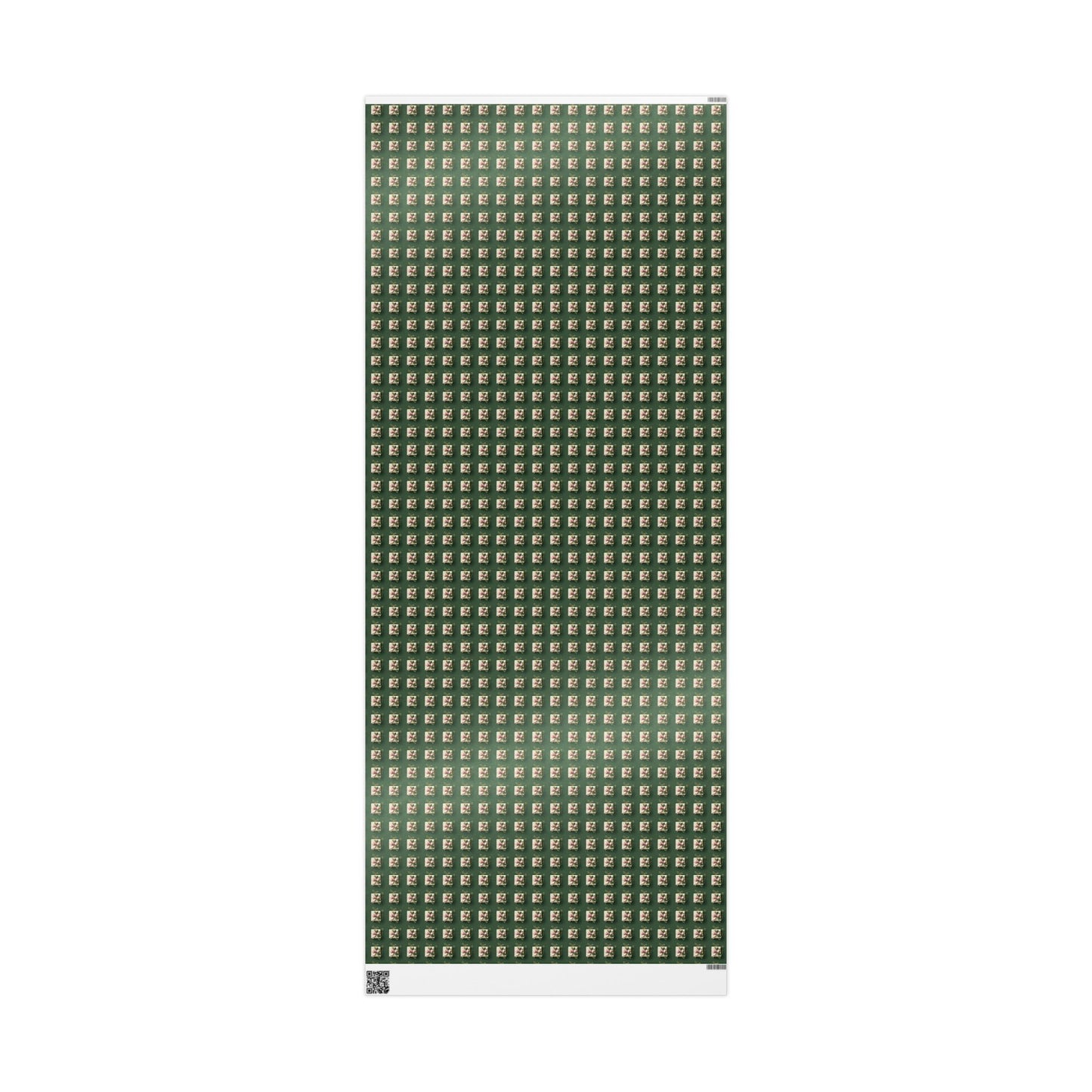 Holiday Floral Gift Wrap — Green Lily Pattern Wrapping Paper Roll