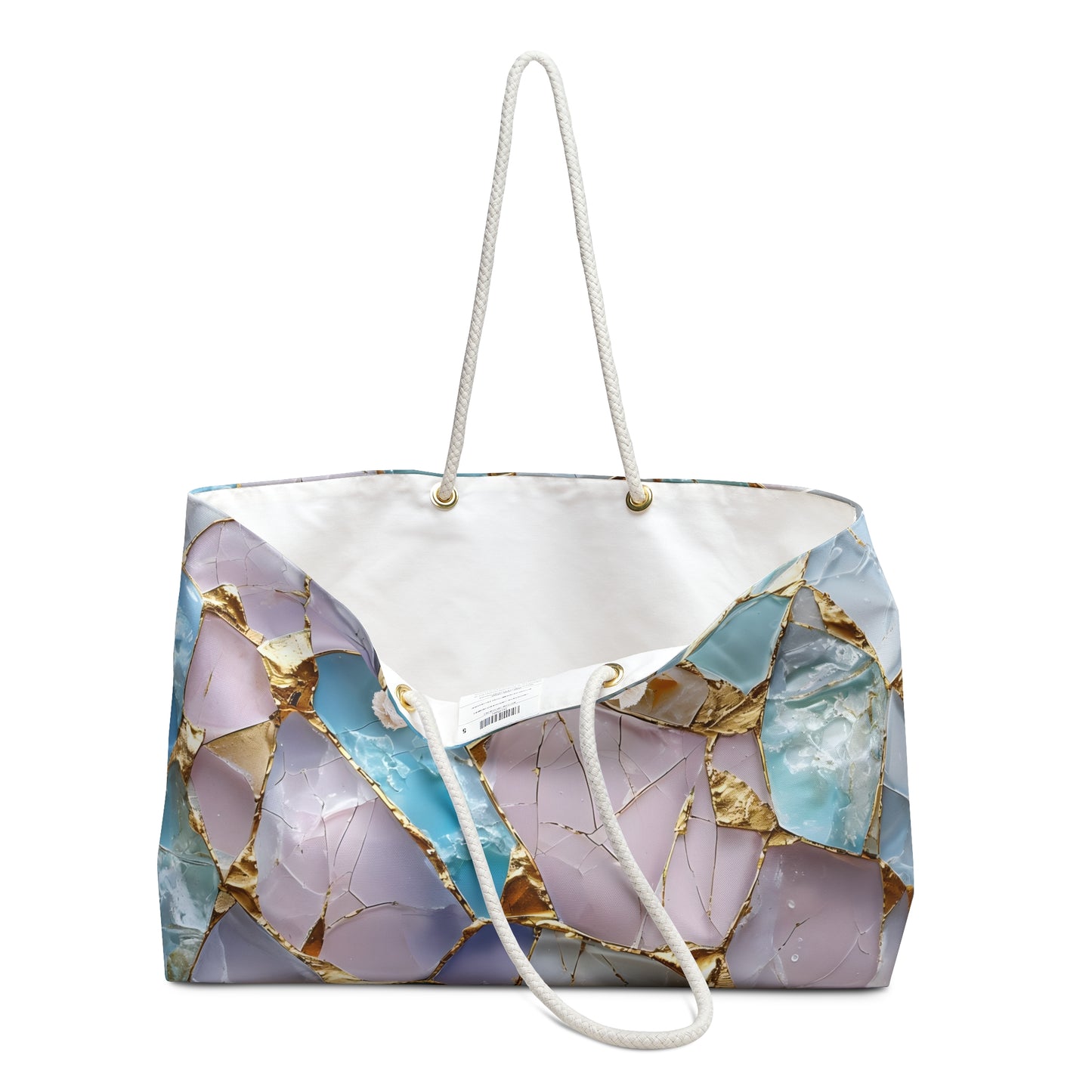 Elegant Marble Print Weekender Bag, Stylish Travel Tote, Beach Bag
