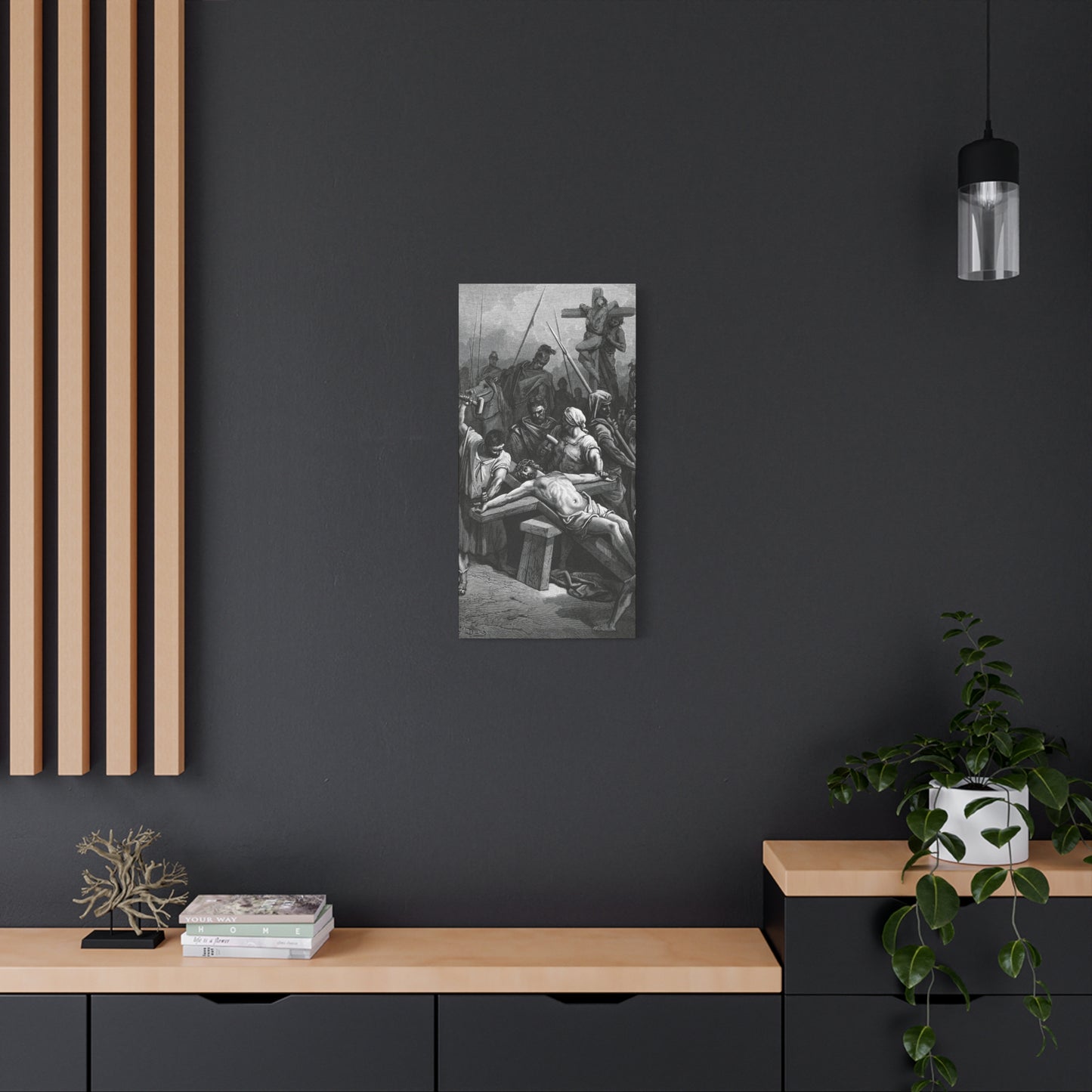 Crucifixion Art Matte Canvas Print – Stretched Religious Wall Decor