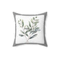 Botanical Eucalyptus Throw Pillow — Watercolor Greenery Accent Pillow