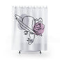 Chic Line Art Shower Curtain, Modern Bathroom Decor, Floral Design, Stylish Gift for Her, Art-inspired Home Accent