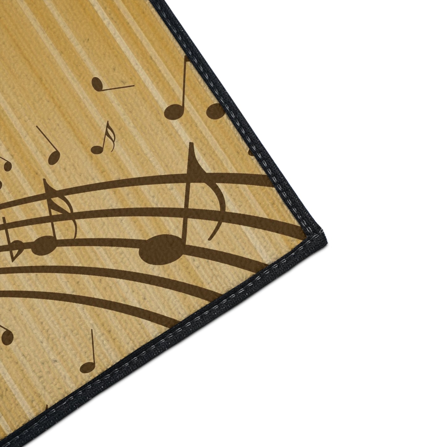 Music Notes Heavy-Duty Floor Mat — Non-Slip Musical Entry/Studio Rug