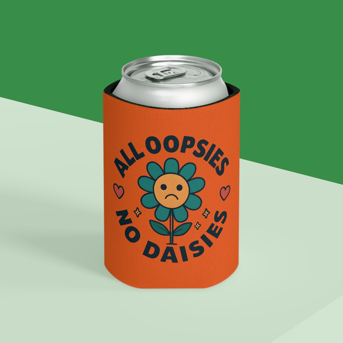 Cheerful Can Cooler with Flower Design - Great for Parties, Picnics, Gifts, Beach Days, and Summer Celebrations