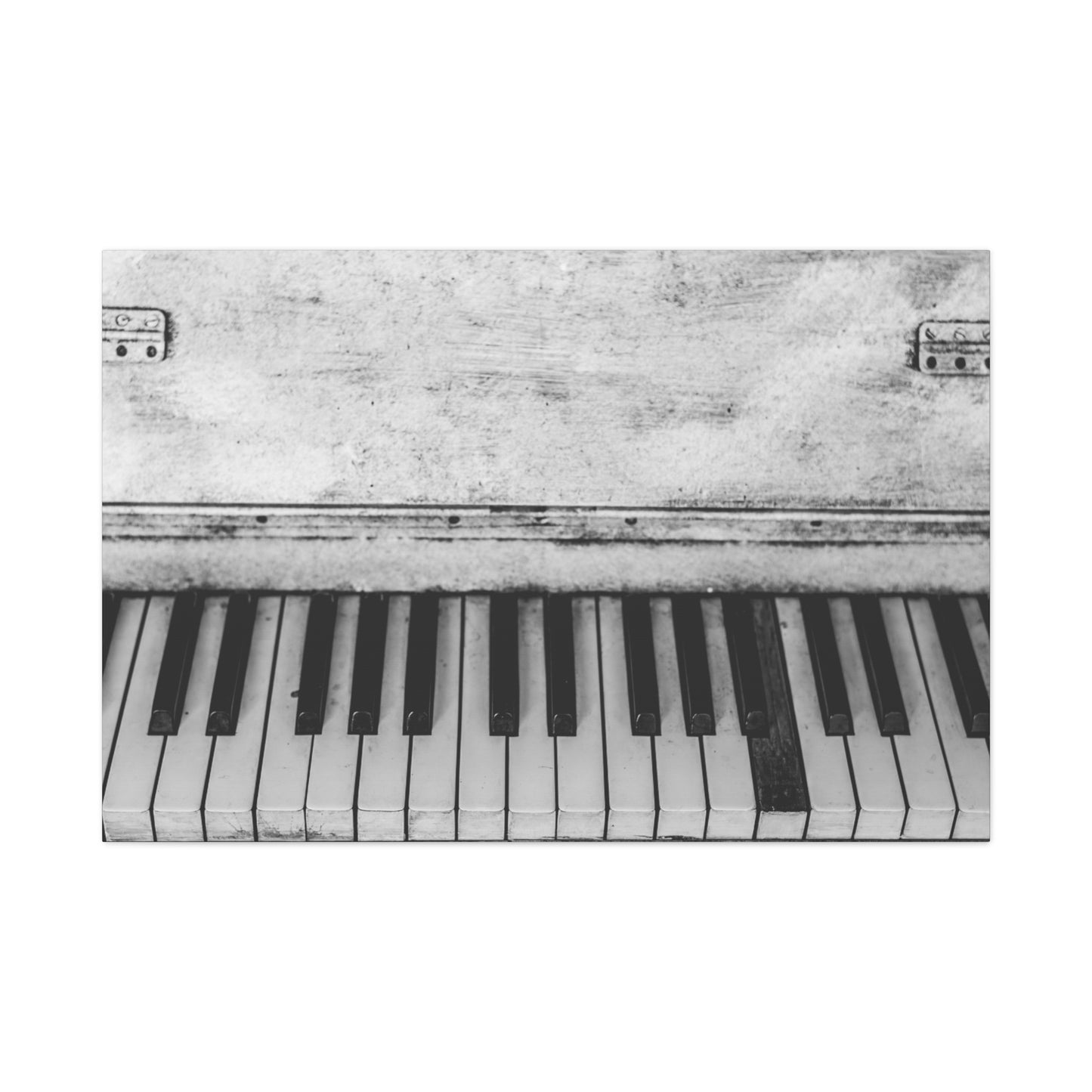 Vintage Piano Keys Matte Canvas Print