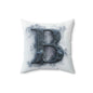 Smoky Monogram 'B' Decorative Pillow — Personalized Initial Accent Cushion