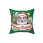 Christmas Santa Pillow — Merry Christmas Decorative Square Throw Pillow