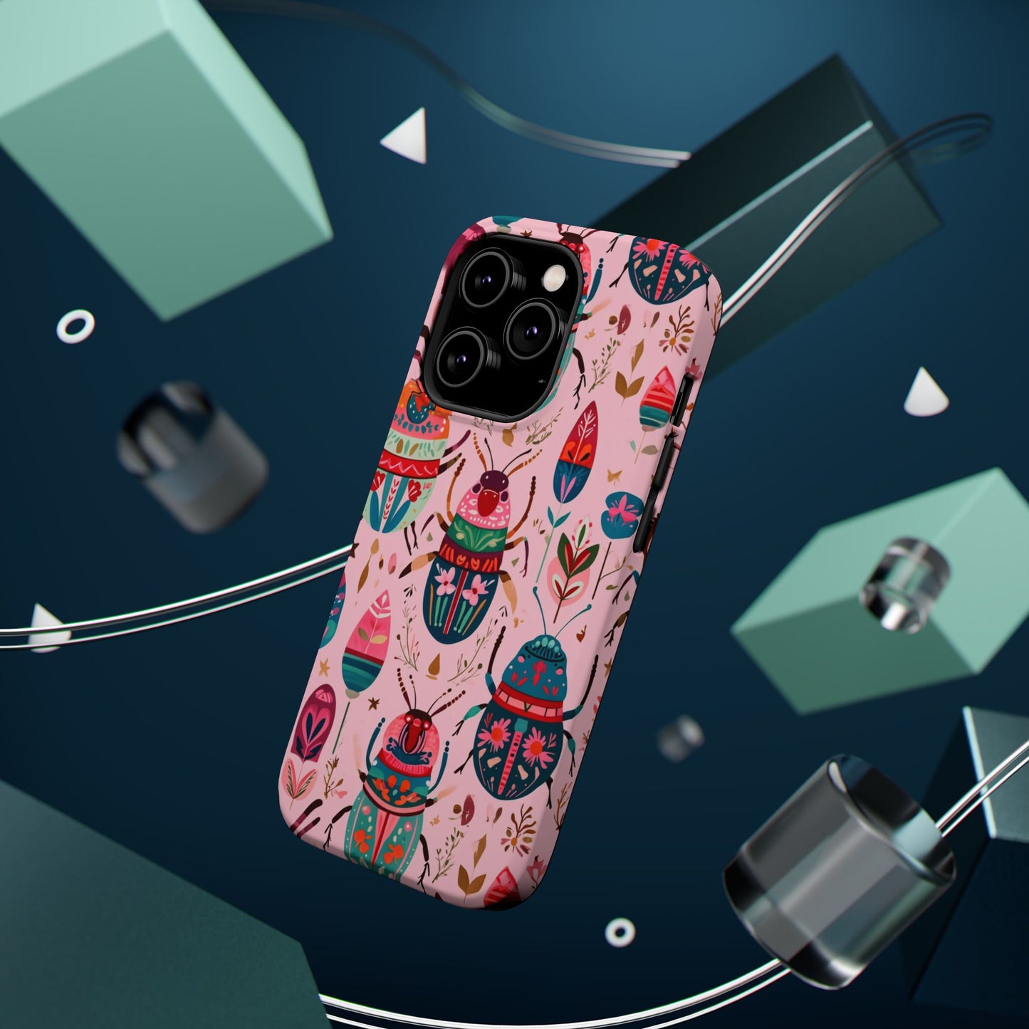 Phone Case — Colorful Boho Beetle Magnetic Impact-Resistant Cover