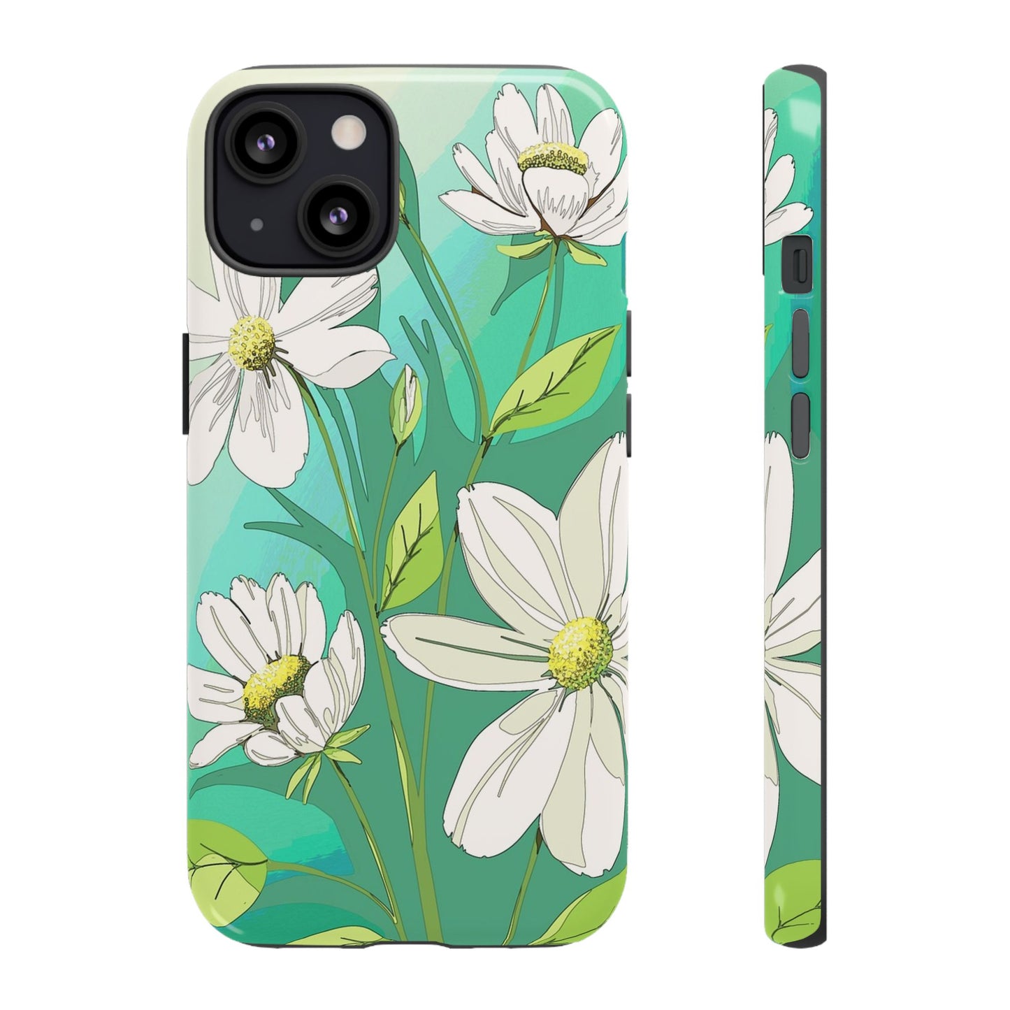 Floral Phone Case, Tough Cases, Flower Design, Nature Inspired, Eco-Friendly Cover, Unique Gift for Her, Spring Accessories