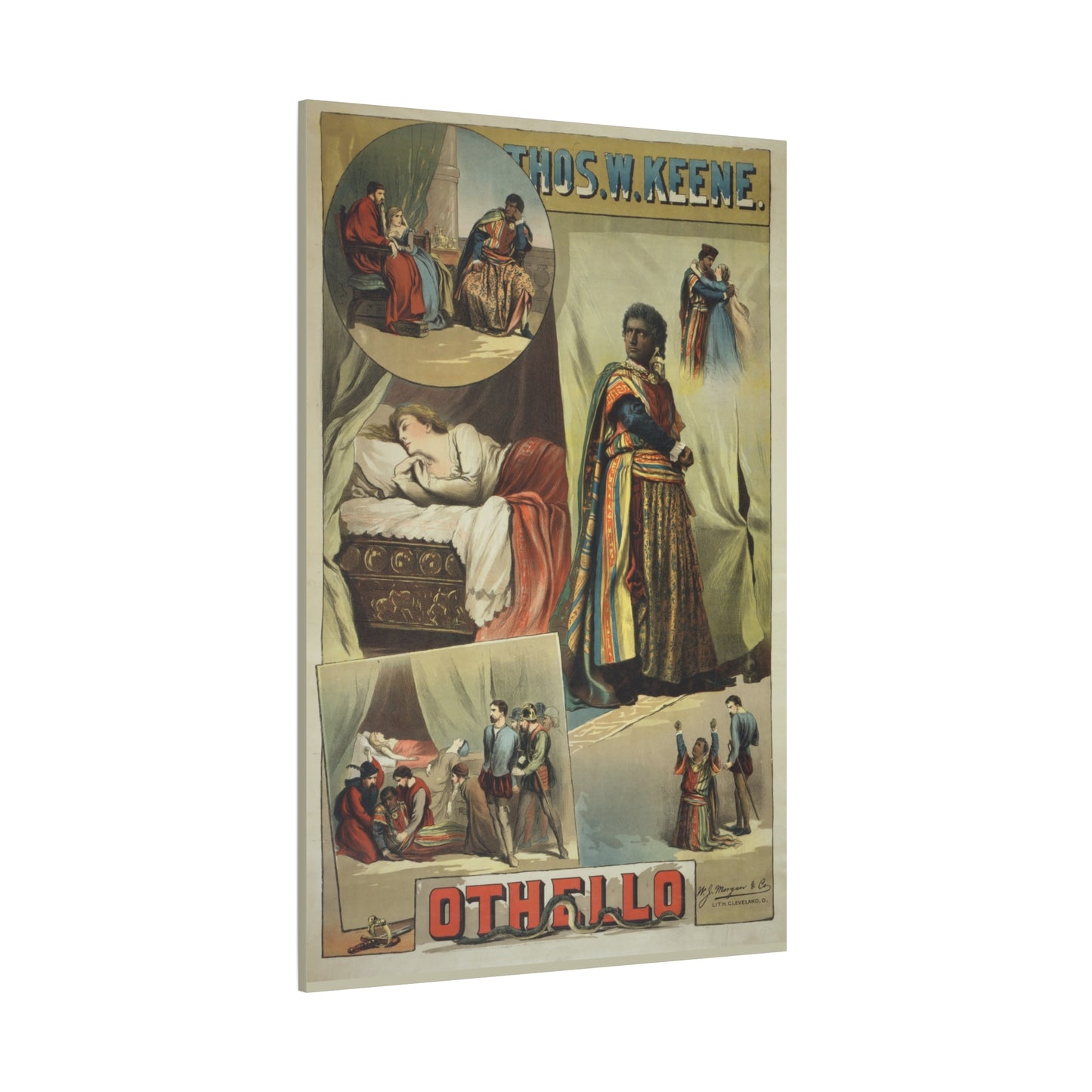 Othello Vintage Playbill Matte Canvas Wall Art