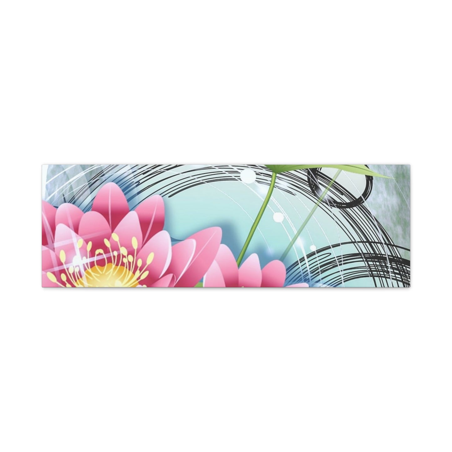 Lotus Blossom Matte Canvas Wall Art — Stretched 1.25" Decorative Print