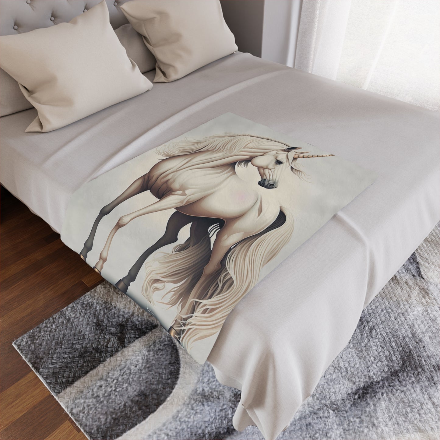 Unicorn Minky Blanket — Soft Plush Fantasy Throw for Kids & Adults