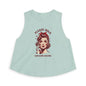 Women's Crop Top — 'Please Hold, Sarcasm Loading' Retro Pin-Up Tank