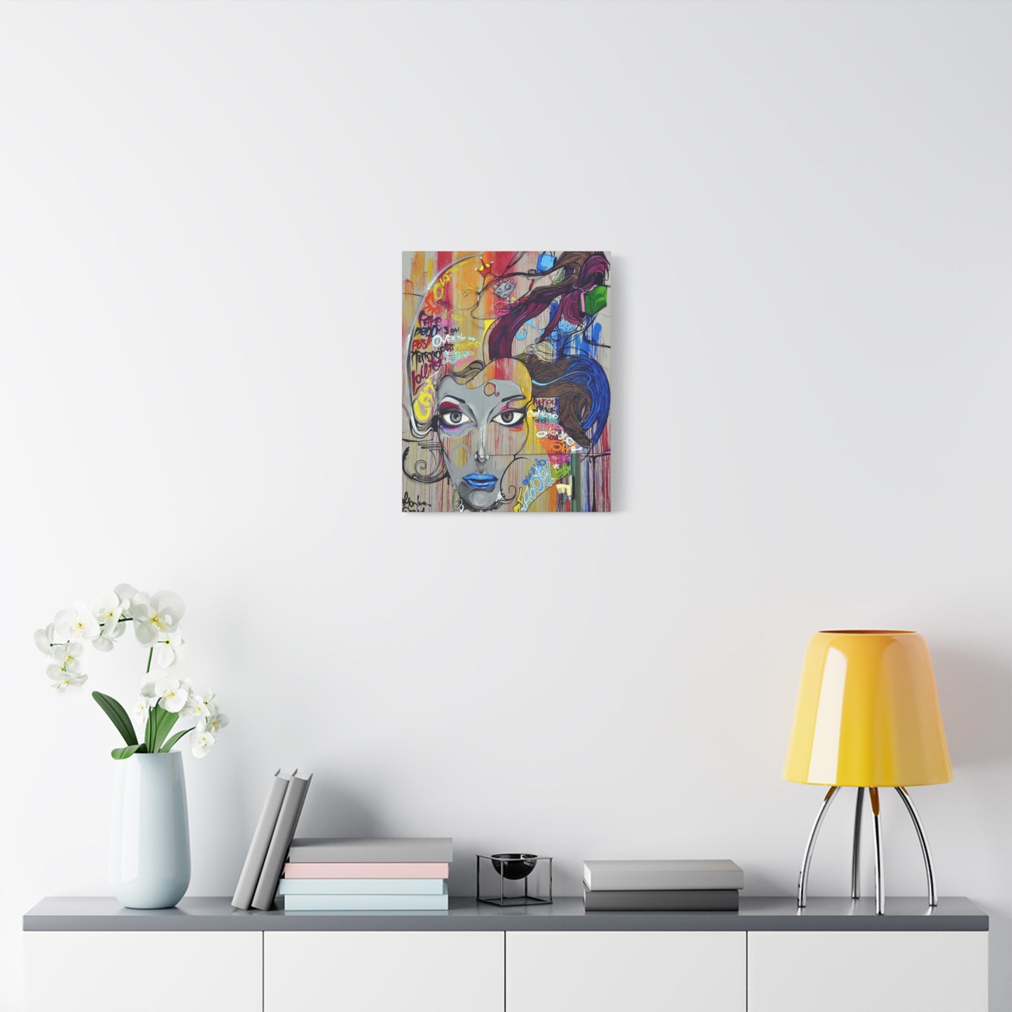 Colorful Graffiti Portrait Canvas