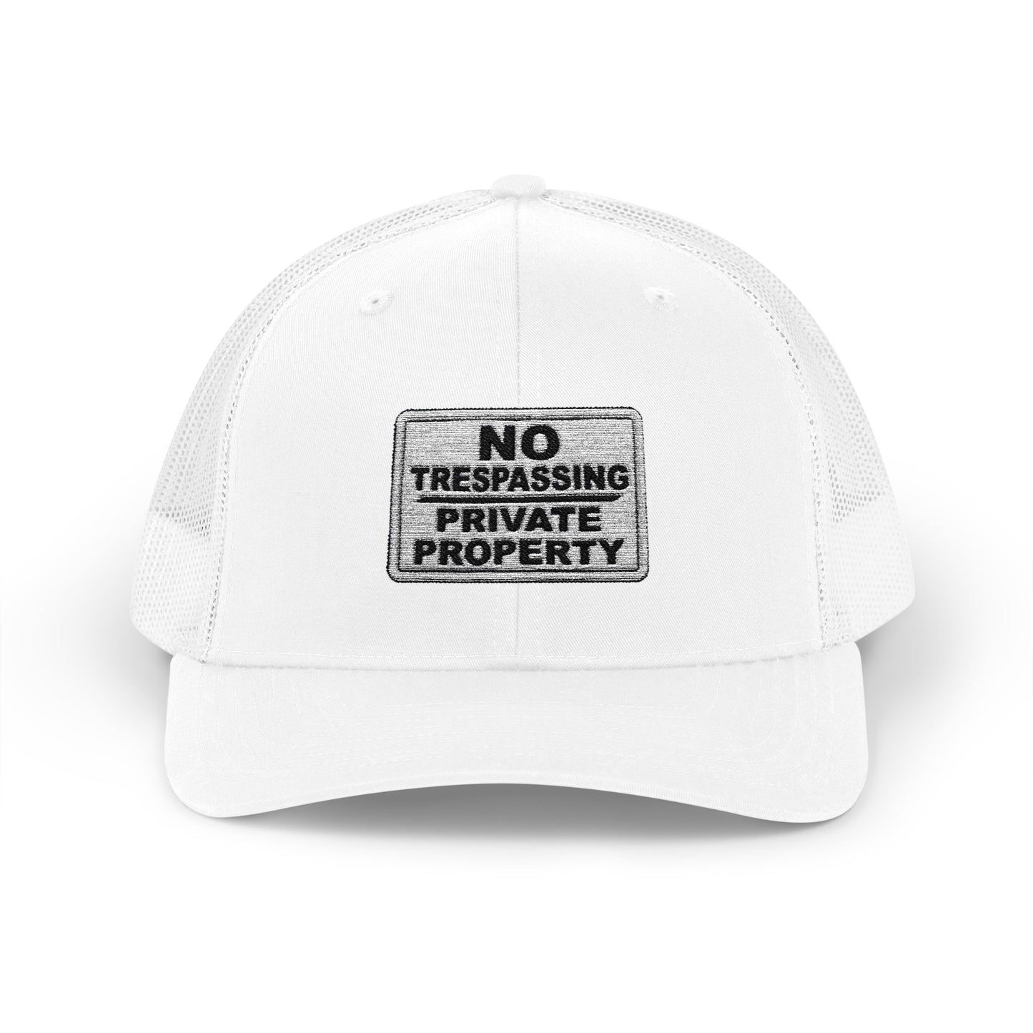 No Trespassing Snapback Trucker Cap, Outdoor Adventure Hat, Unique Gift for him, Summer Casual Style, Trendy Accessory