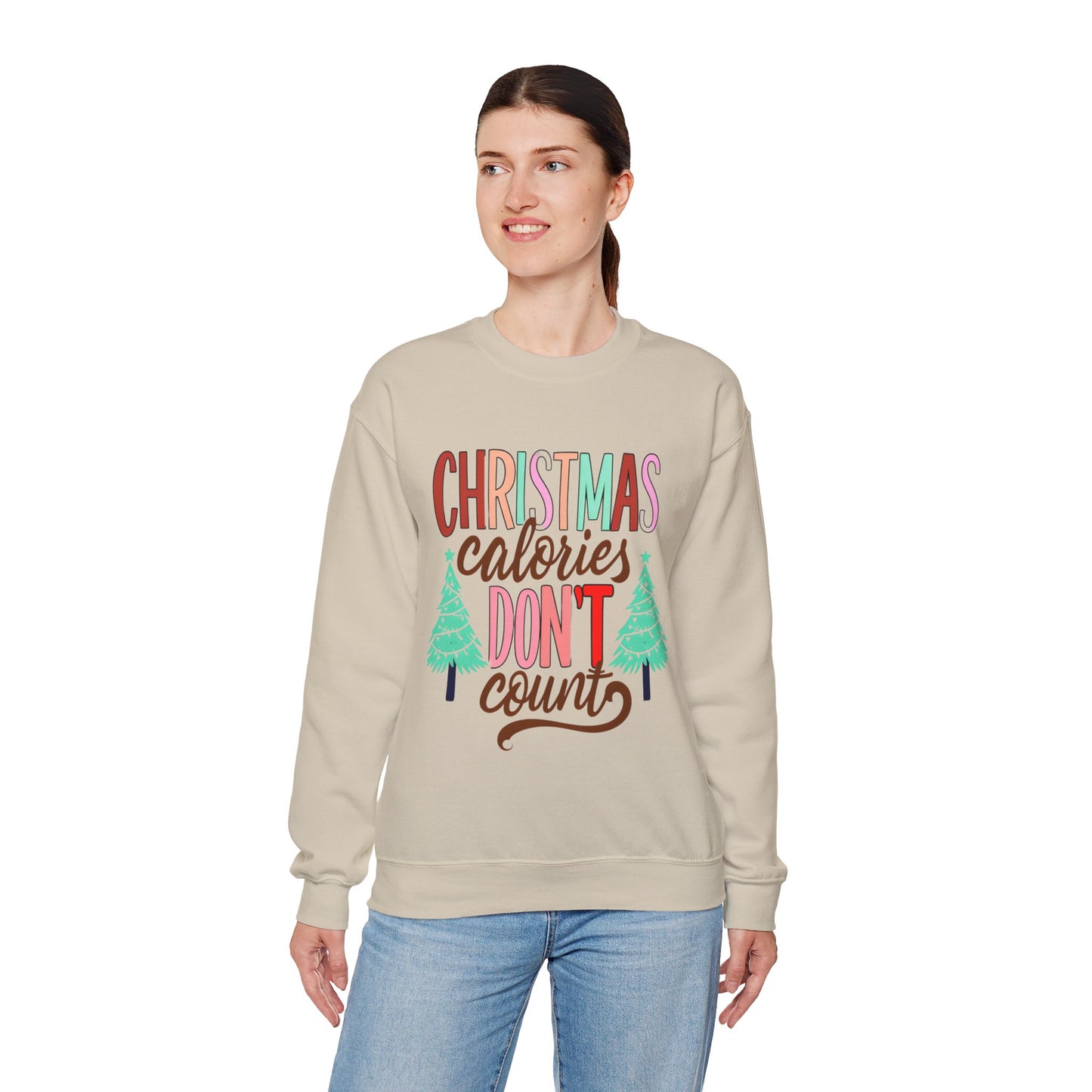 Christmas Calories Don't Count Sweatshirt — Funny Holiday Crewneck