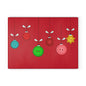 Festive Glass Cutting Board with Holiday Ornament Design, Kitchen Gift, Christmas Decor, Personalized Gift, Cooking Essentials