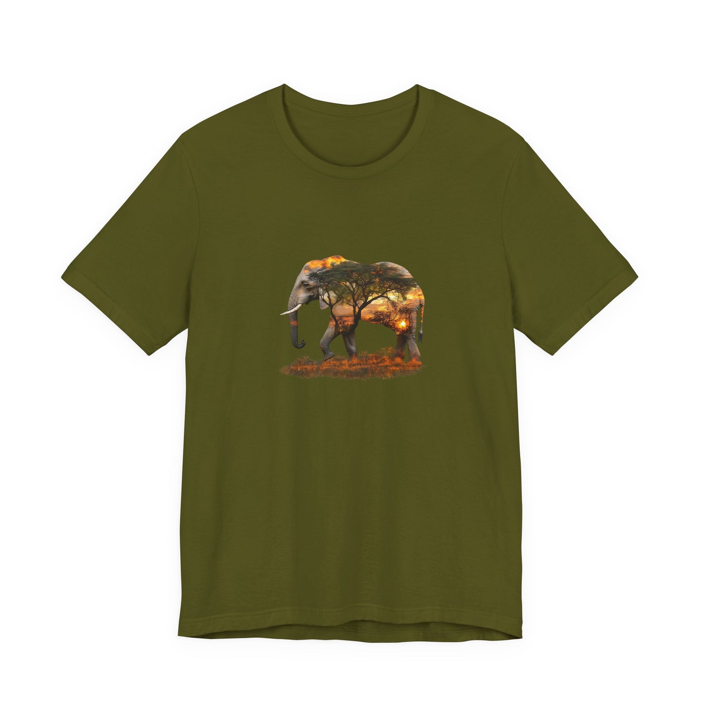 Elephant Sunset Unisex Jersey Tee