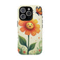 Floral Phone Case with Butterfly Design, Cute Flower Phone Cover for Nature Lovers, Eco-Friendly Gift, Spring Vibes, Birthday Present