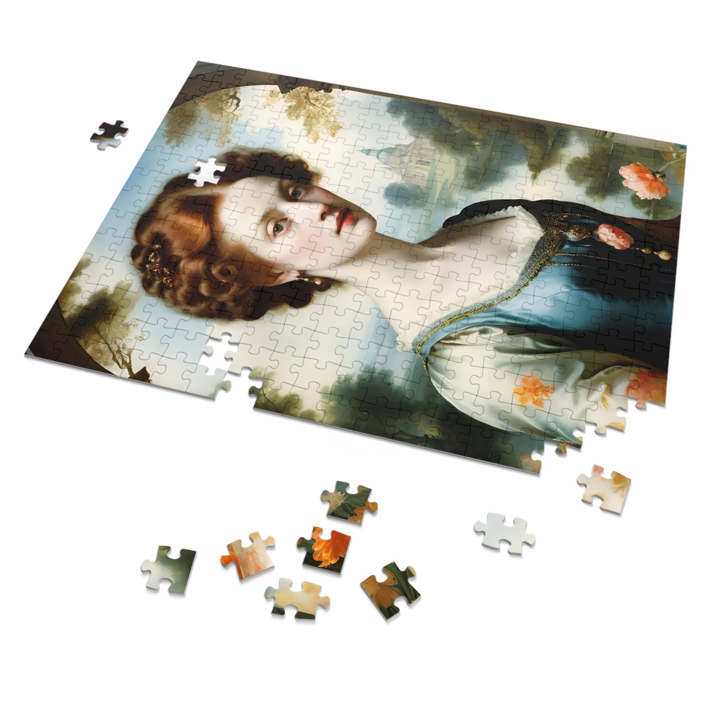 Vintage Art Jigsaw Puzzle with Tin, Classic Artwork, Engaging Family Activity, Collectible Gaming Puzzle, Unique Gift Idea, Relaxing Hobby