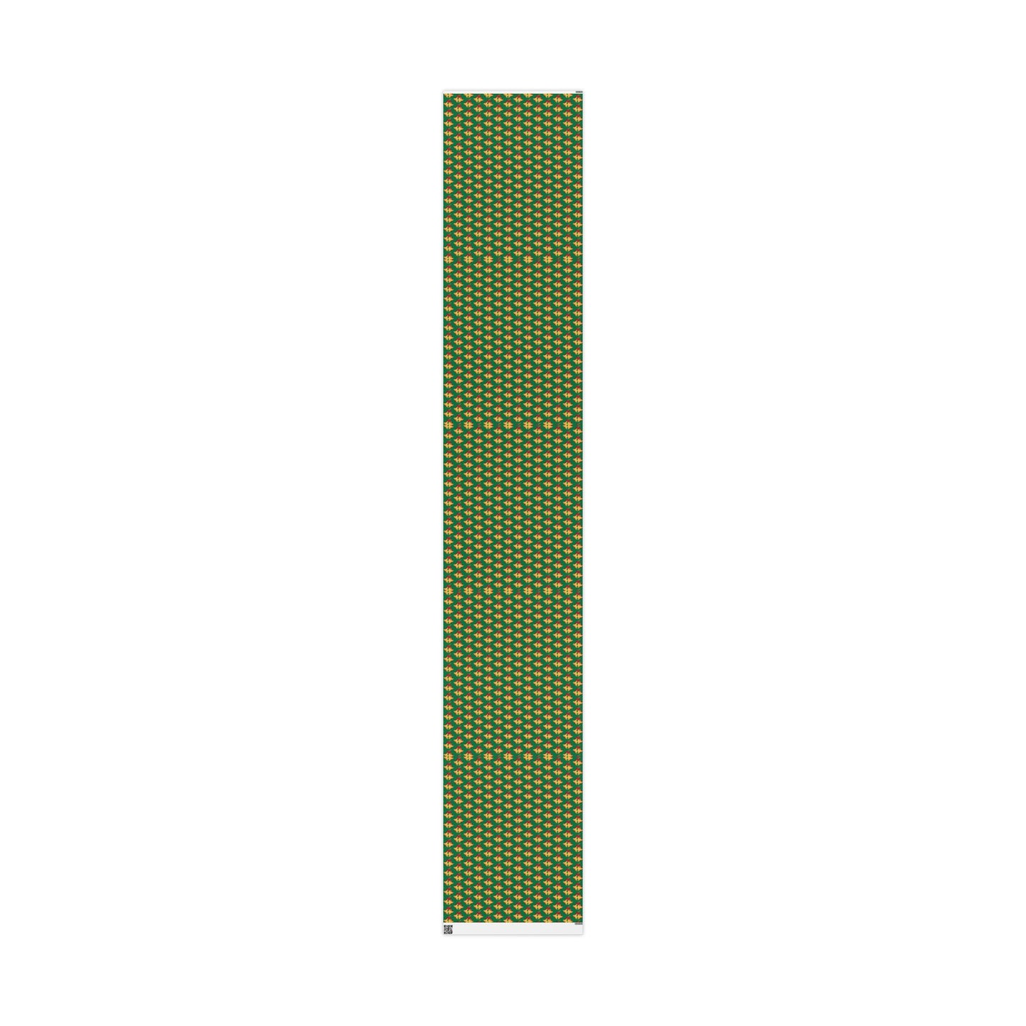 Christmas Bells Wrapping Paper Roll — Green Holly Holiday Gift Wrap