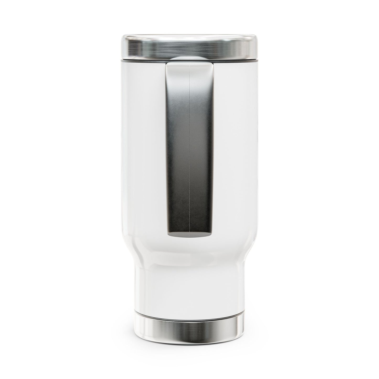 Floral Monogram 'a' Stainless Steel Travel Mug with Handle — 14oz