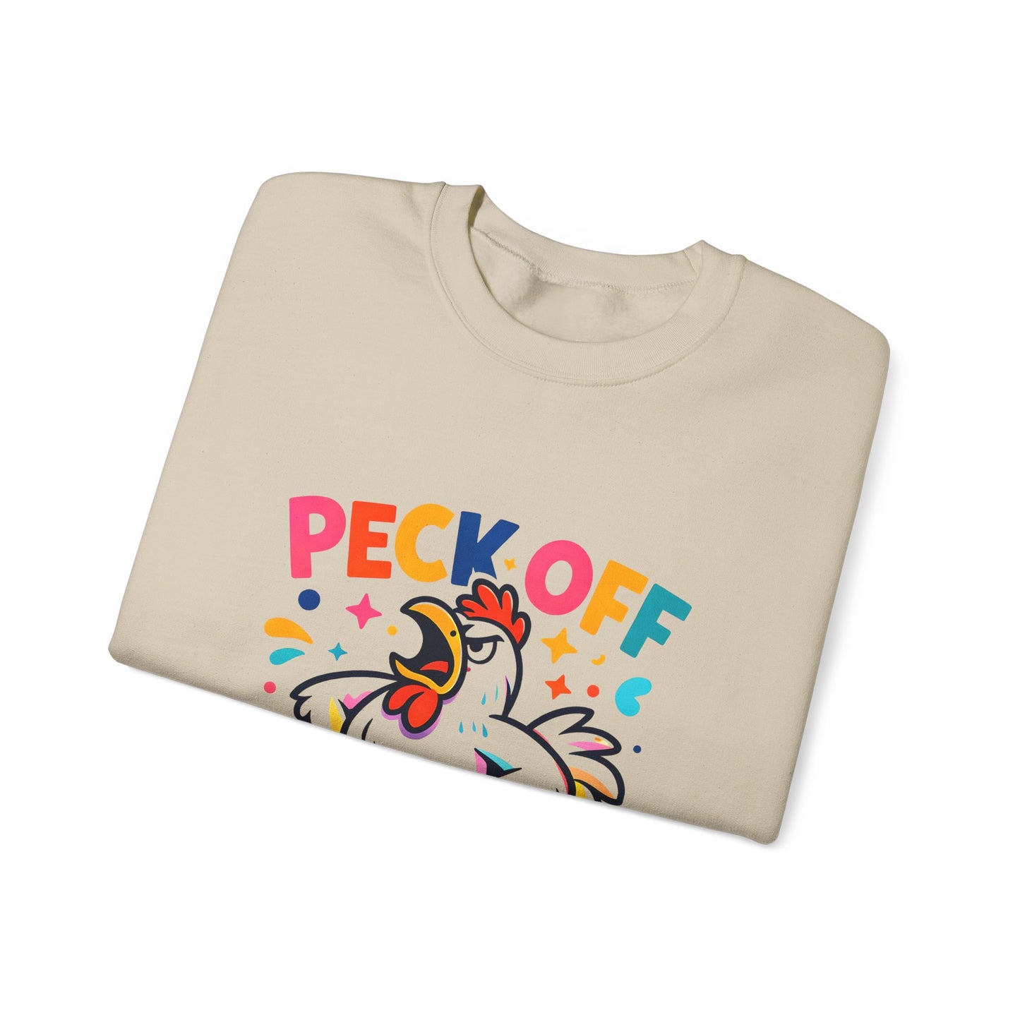 Peck Off Crewneck Sweatshirt – Funny Chicken Graphic Pullover