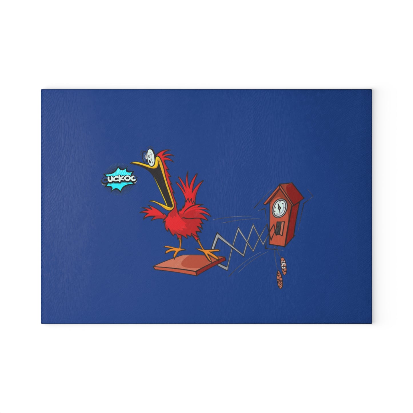 Whimsical Bird Glass Cutting Board