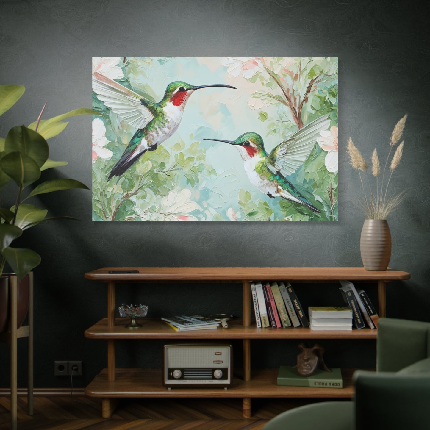 Hummingbird Canvas Wall Art — Stretched Matte Nature Print