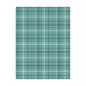 Teal Plaid Minky Blanket — Soft Cozy Plaid Throw for Home, Travel & Gifts