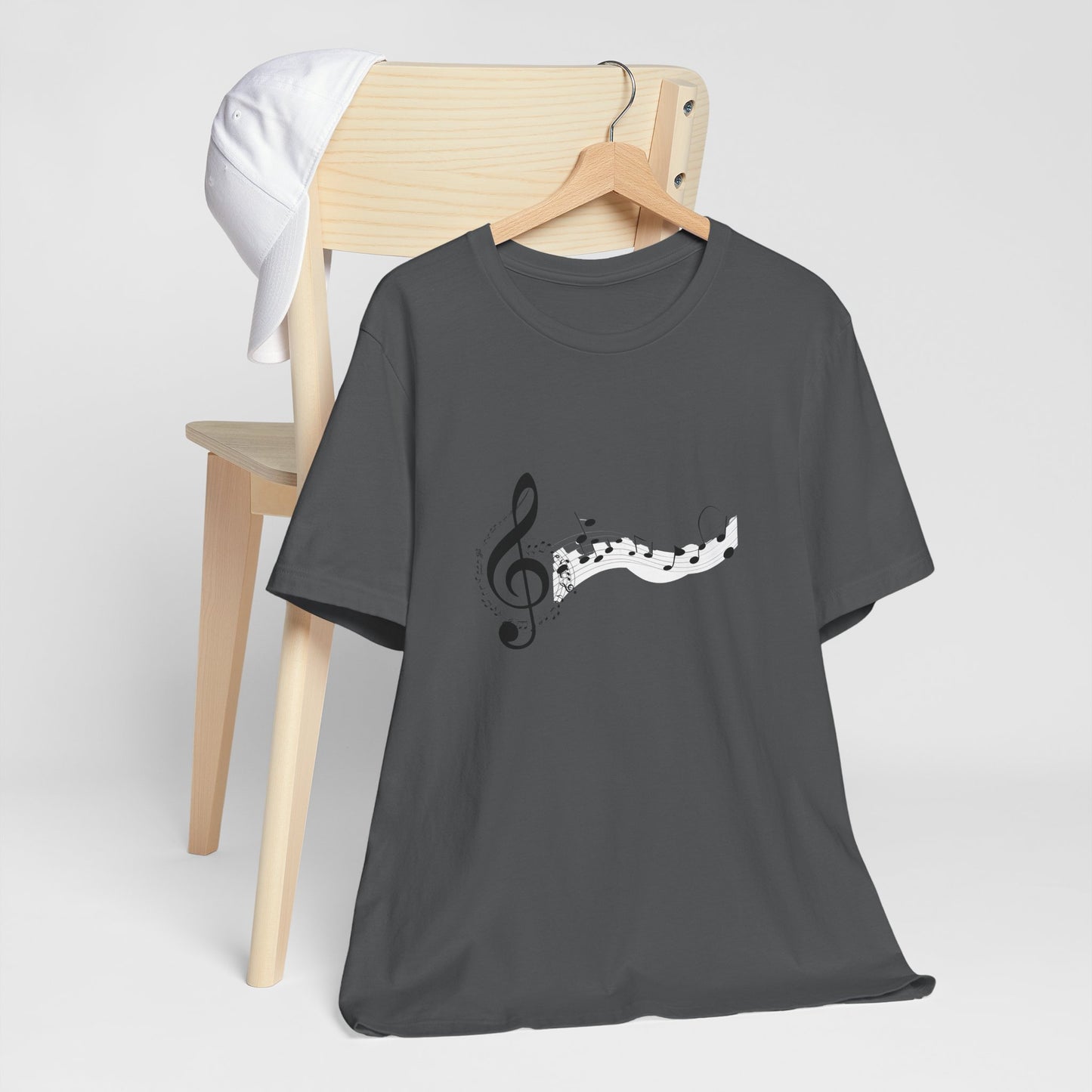 Musical Notes Short Sleeve Tee for Music Lovers