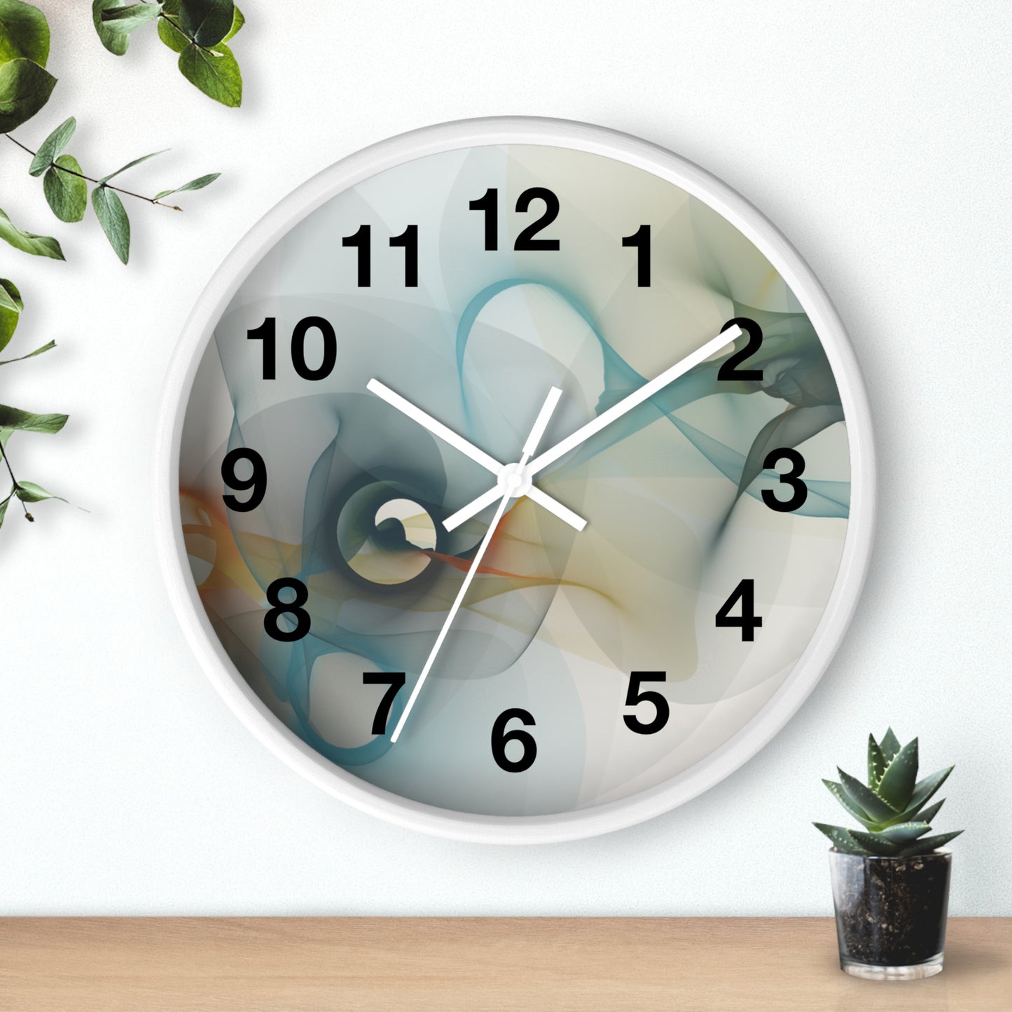 Abstract Smoke Wall Clock | Modern Home Decor