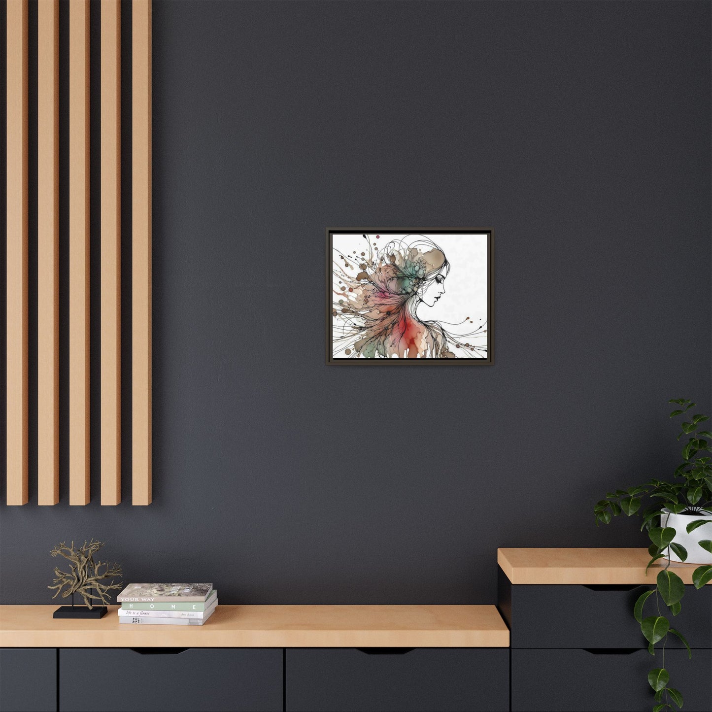 Matte Canvas, Framed (Multi-color) - Girl Whispers