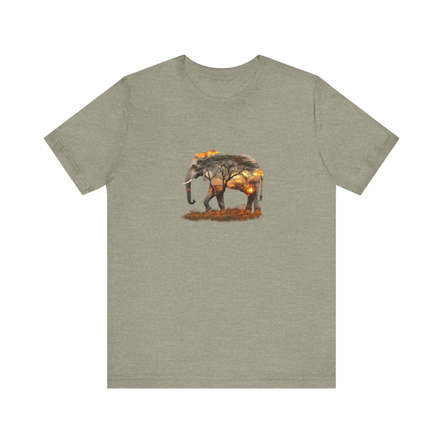Elephant Sunset Unisex Jersey Tee