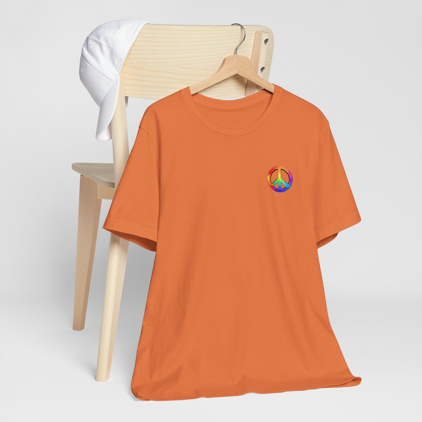 Peace Sign Tie-Dye Tee — Rainbow Hippie Peace Symbol T-Shirt