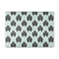 Palm Leaf Glass Cutting Board — Modern Mint Patterned Kitchen Board