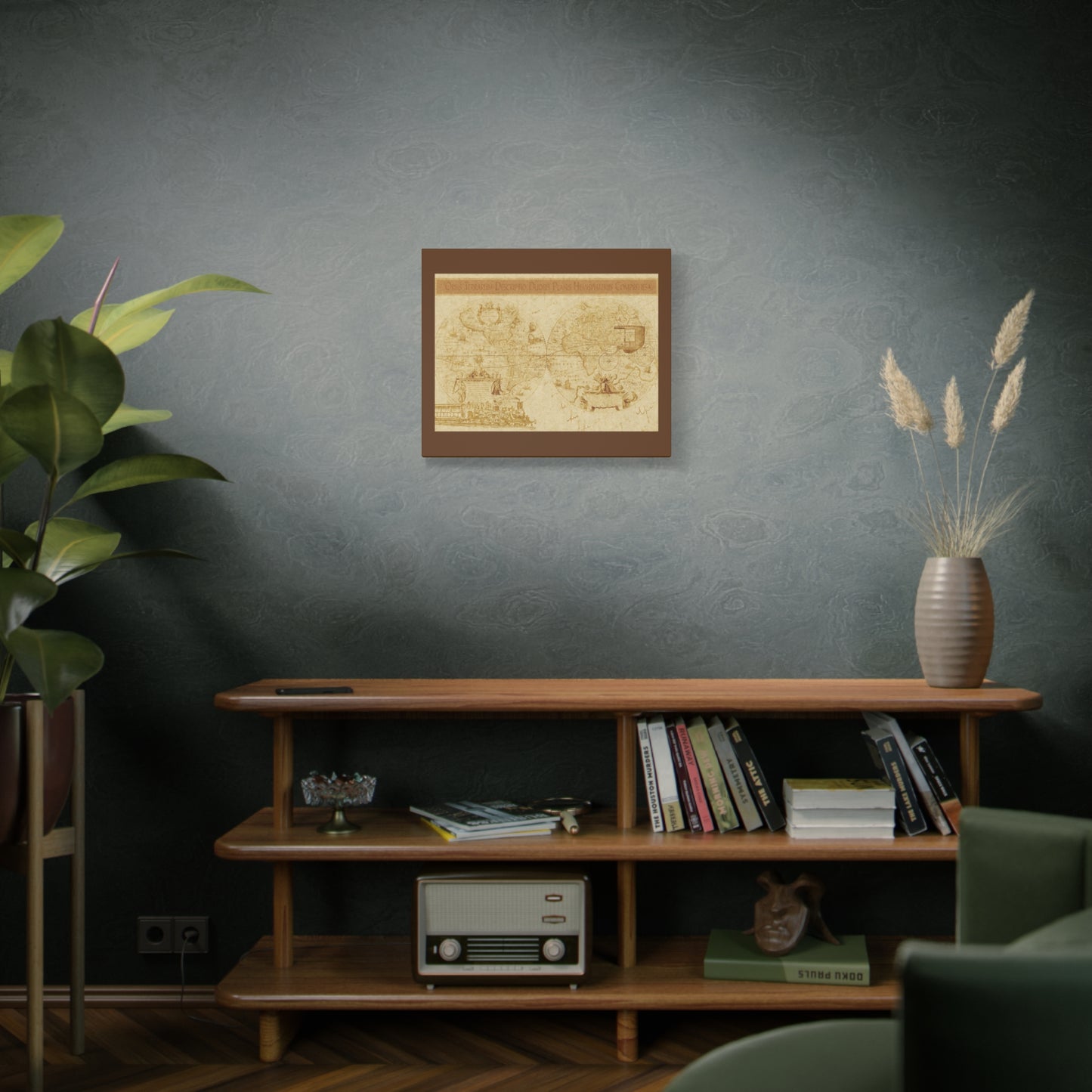 Vintage World Map Canvas Print — Matte Stretched Wall Art