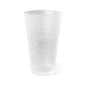Frosted Pint Glass with Elegant Rose Design, Perfect for Beer, Cocktails, or Soft Drinks, Ideal Gift for Home Bars, Weddings, Anniversaries