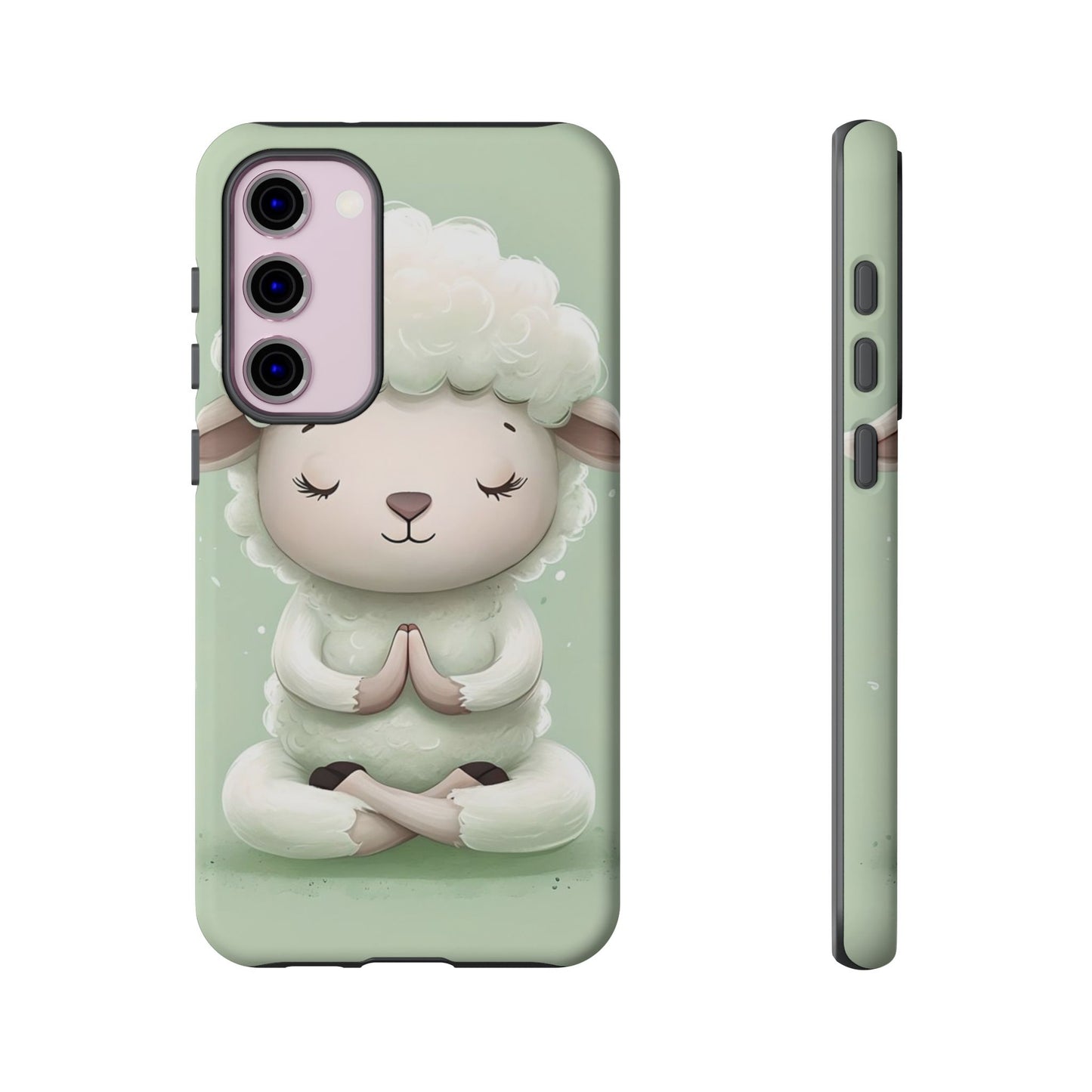 Meditating Lamb Phone Case — Cute Pastel Protective iPhone Cover
