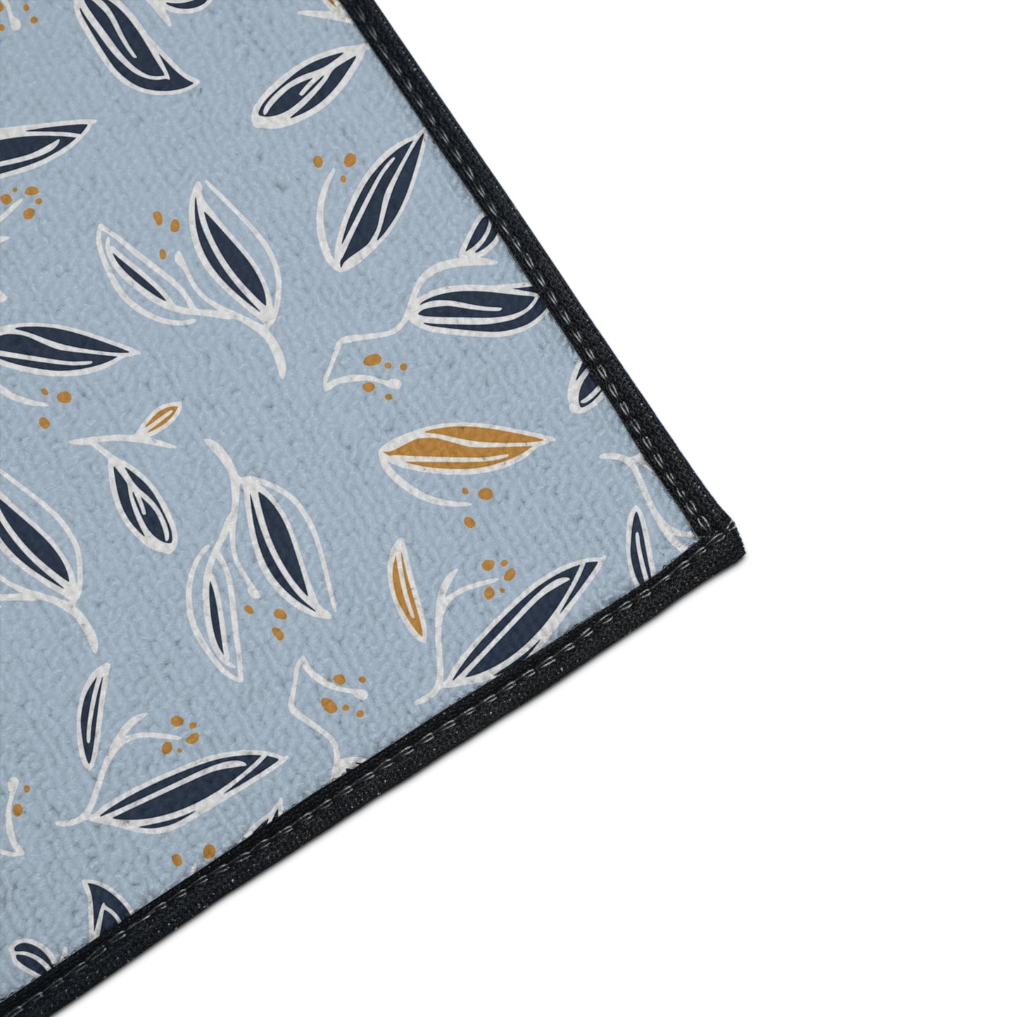 Leaf Pattern Heavy-Duty Floor Mat — Non-Slip Entry & Kitchen Rug