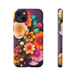 Floral Burst Tough Phone Case — Colorful Retro Flowers Protective Cover