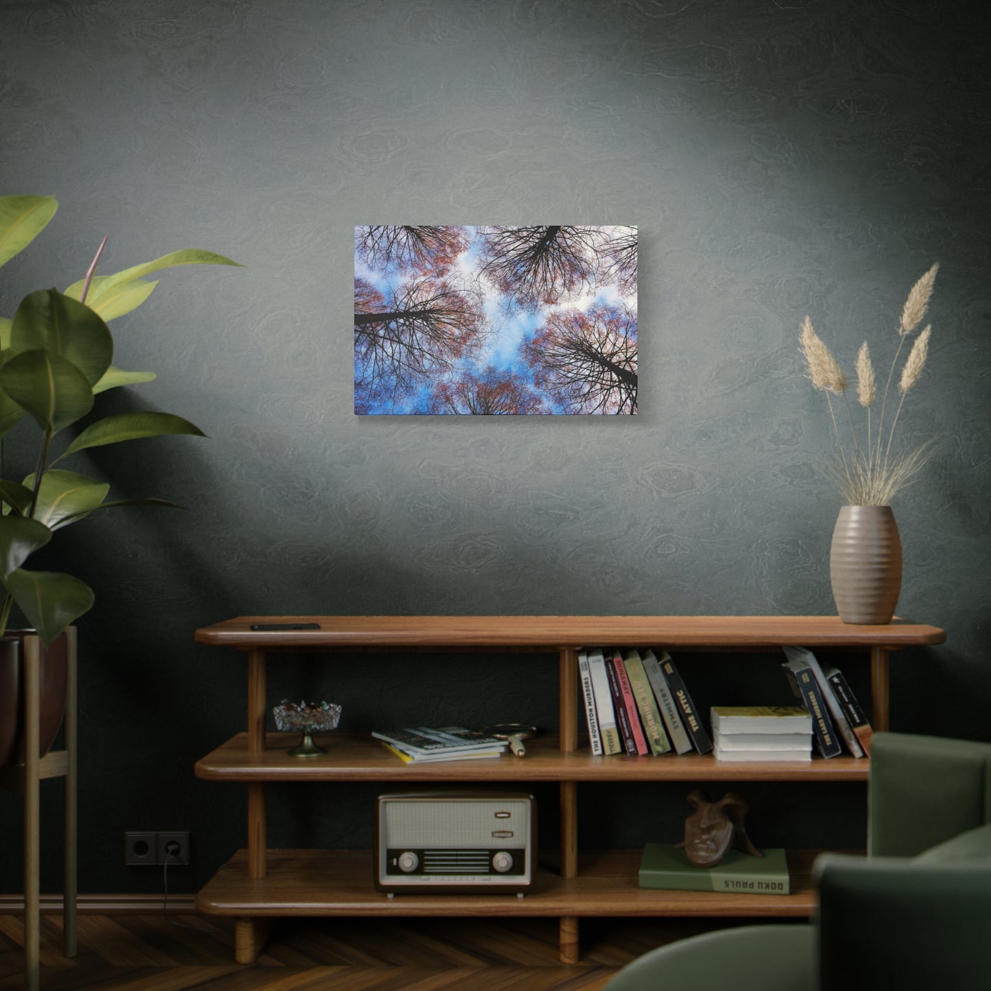 Canopy Sky Canvas Print — Winter Tree Tops Wall Art