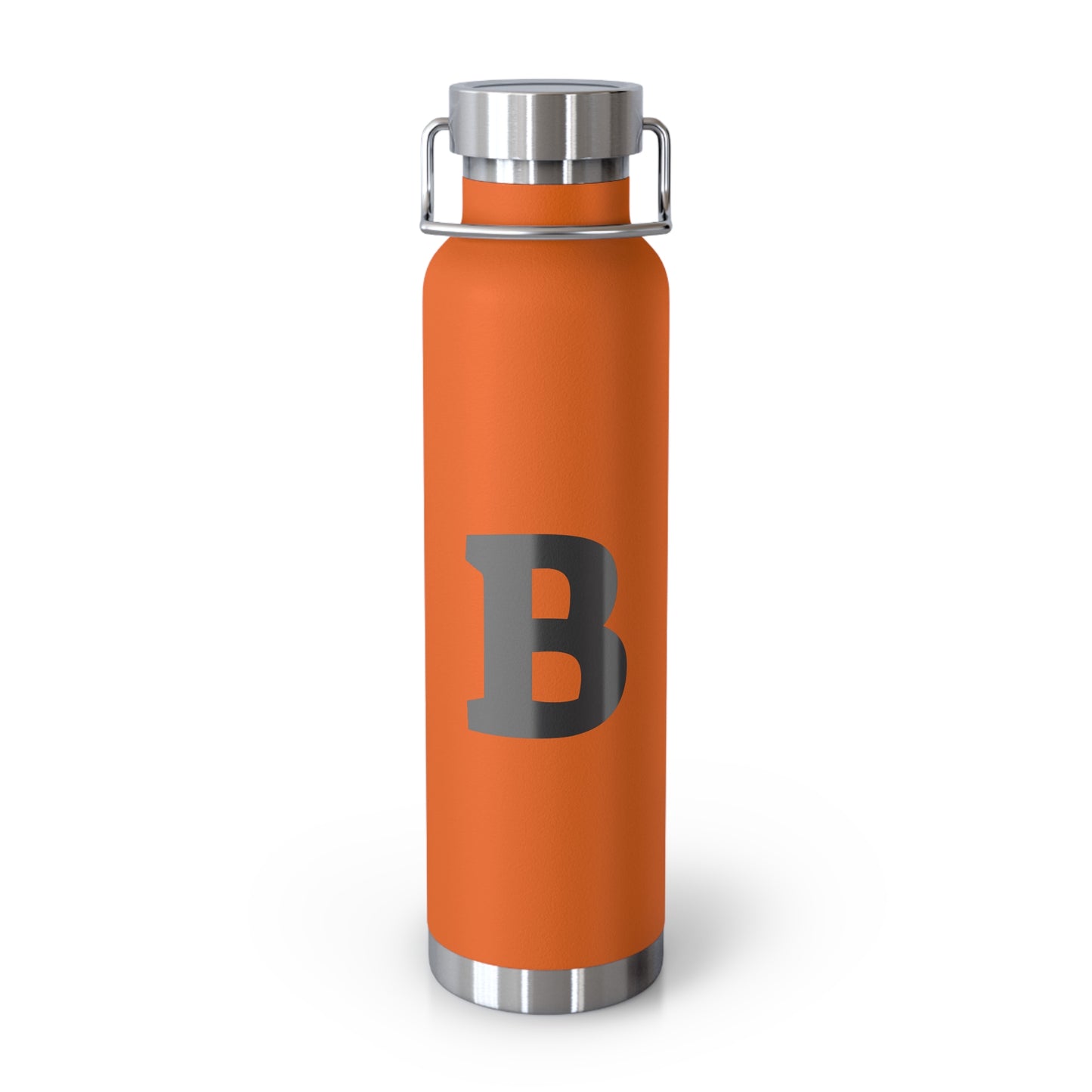 Personalized Copper Insulated Water Bottle, 22oz - "B" Custom Monogram