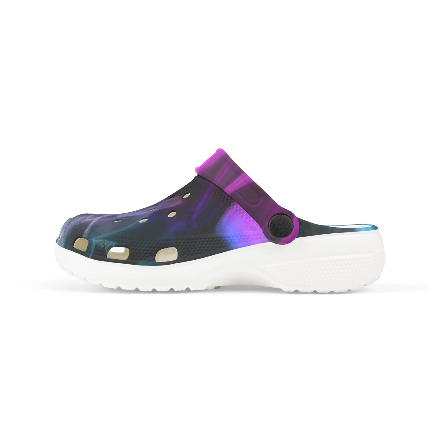 Kids Galaxy Foam Clogs — Purple Nebula EVA Slip-On Sandals