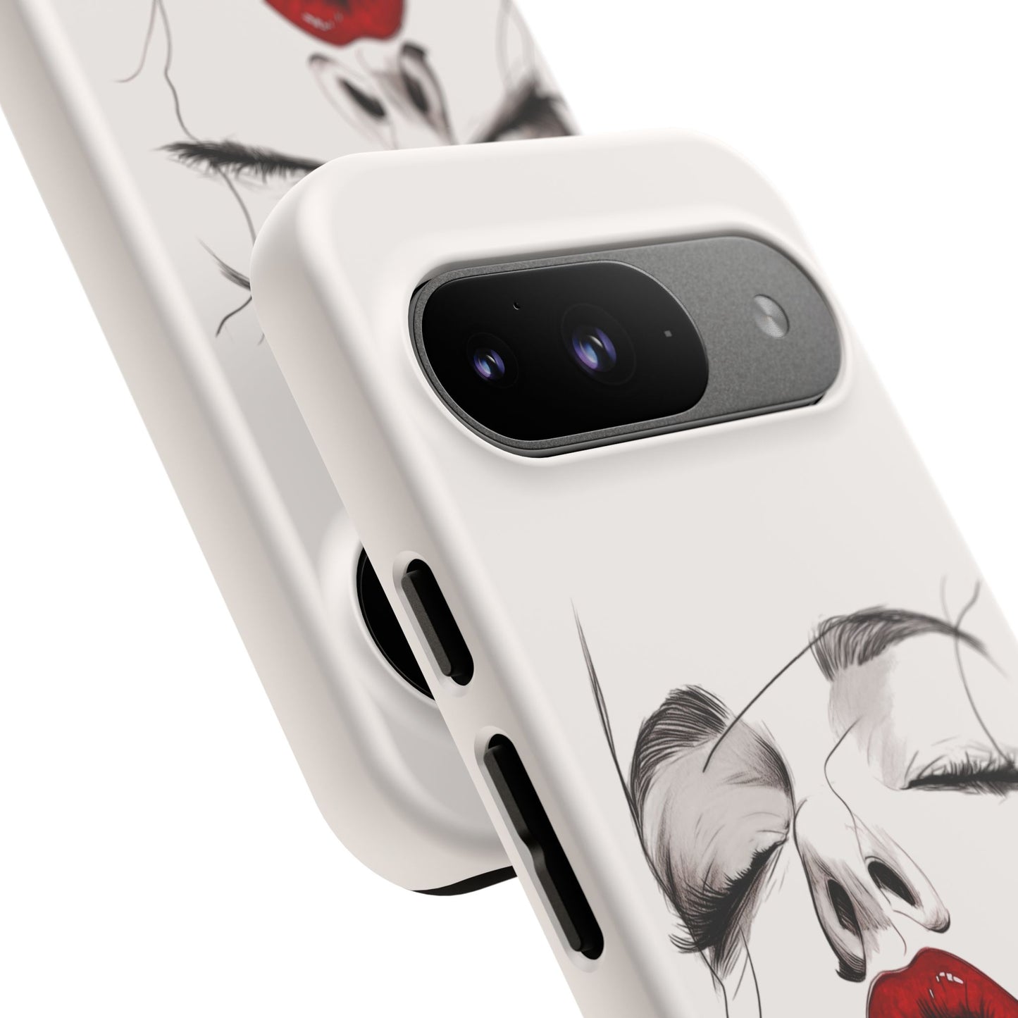 Stylish Phone Case with Artistic Lip Design, Femme Tech Accessory, Trendy Device Cover, Gift for Her, Unique Phone Accessories